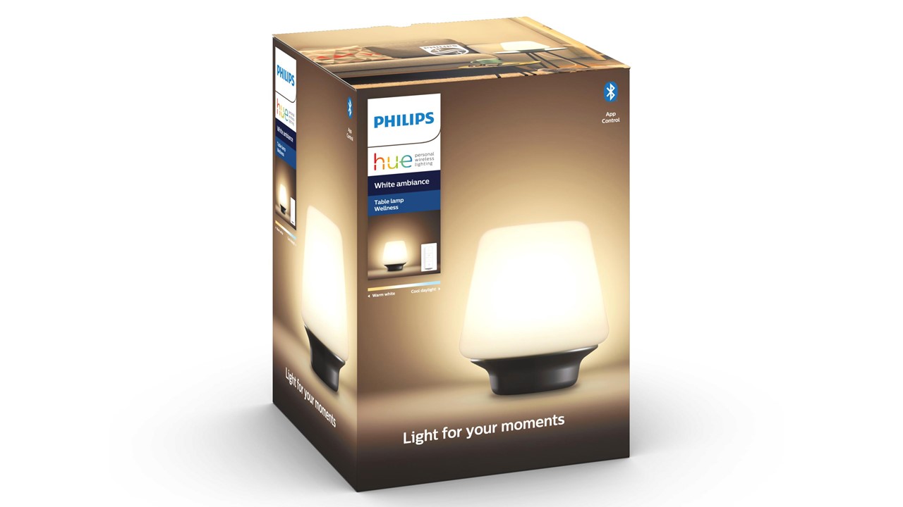 Verlichting Philips Hue Wellness Tafellamp White Ambiance Zwart - 18.6 x 19.3 cm
